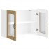 Armario pared cocina puerta de cristal Lucca roble