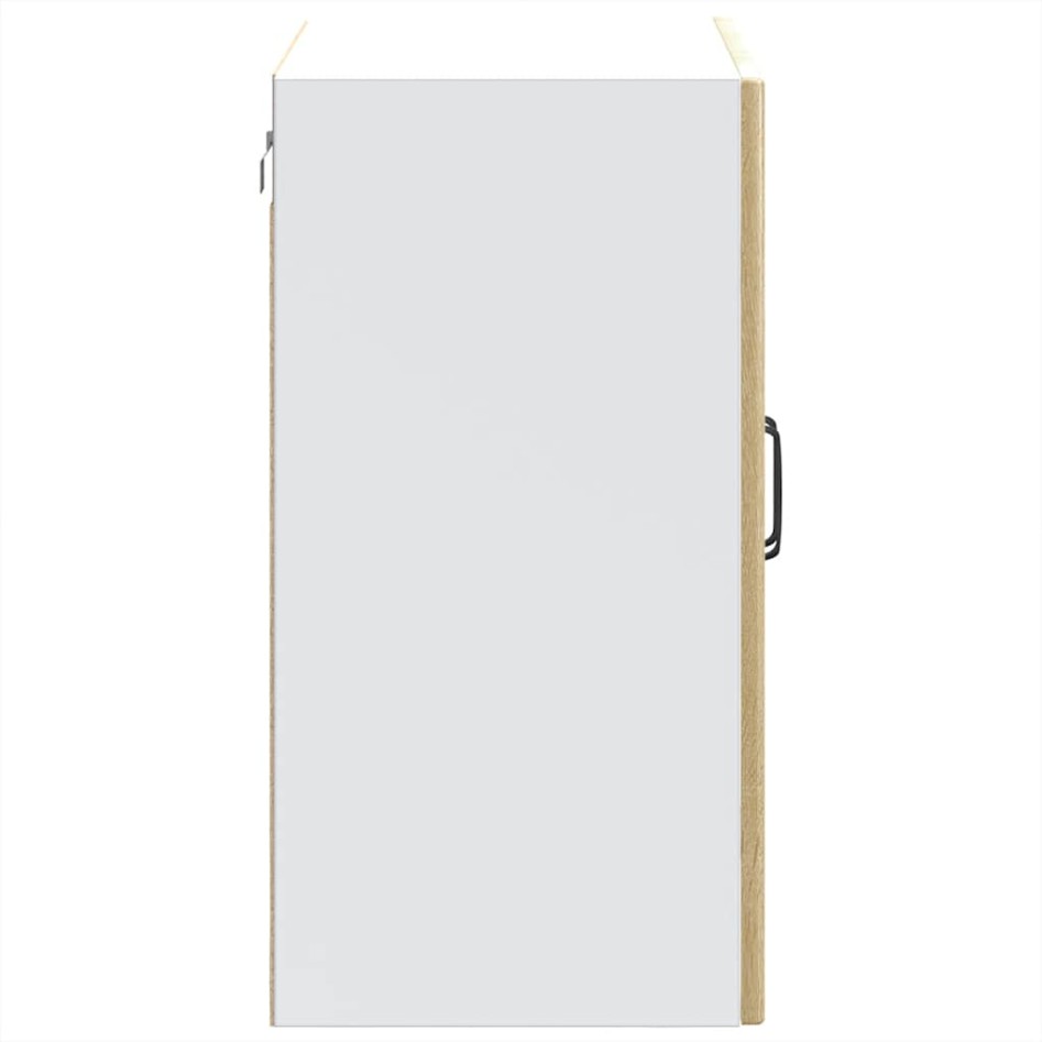 Armario pared cocina puerta de cristal Lucca roble