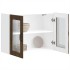 Armario pared cocina puerta de cristal Lucca roble