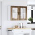 Armario pared cocina puerta de cristal Lucca roble