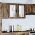 Armario pared cocina puerta de cristal Lucca roble