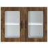 Armario pared cocina puerta de cristal Lucca roble