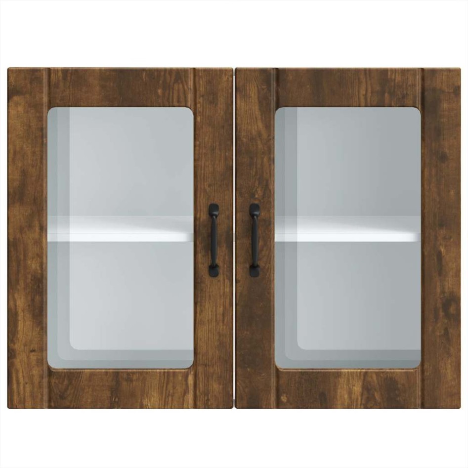 Armario pared cocina puerta de cristal Lucca roble