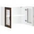 Armario pared cocina puerta de cristal Lucca roble