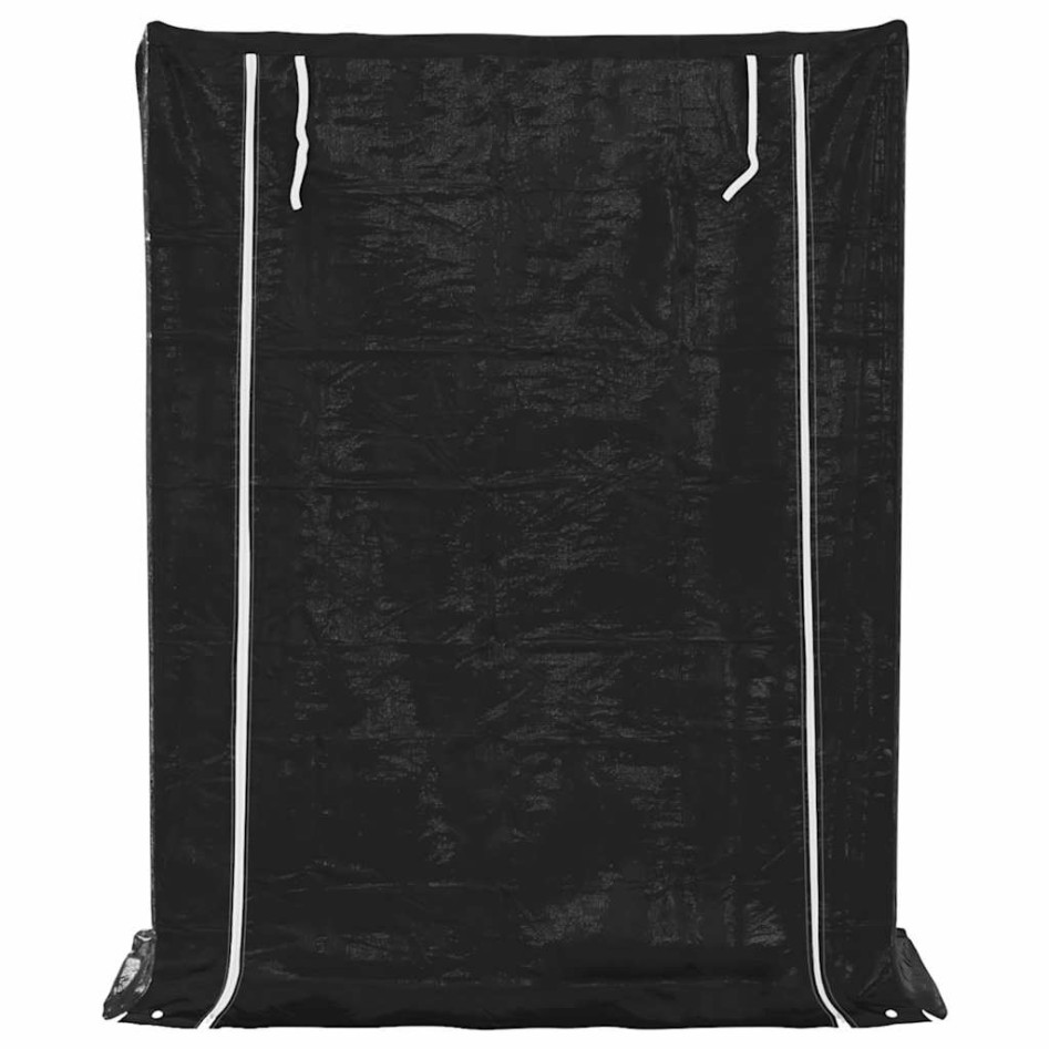 Leñero con protector de lluvia 150x60x200 cm acero