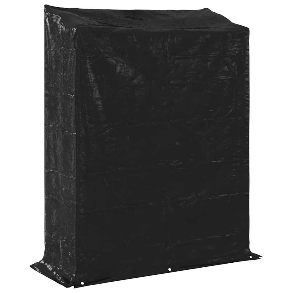 Leñero con protector de lluvia 150x60x200 cm acero