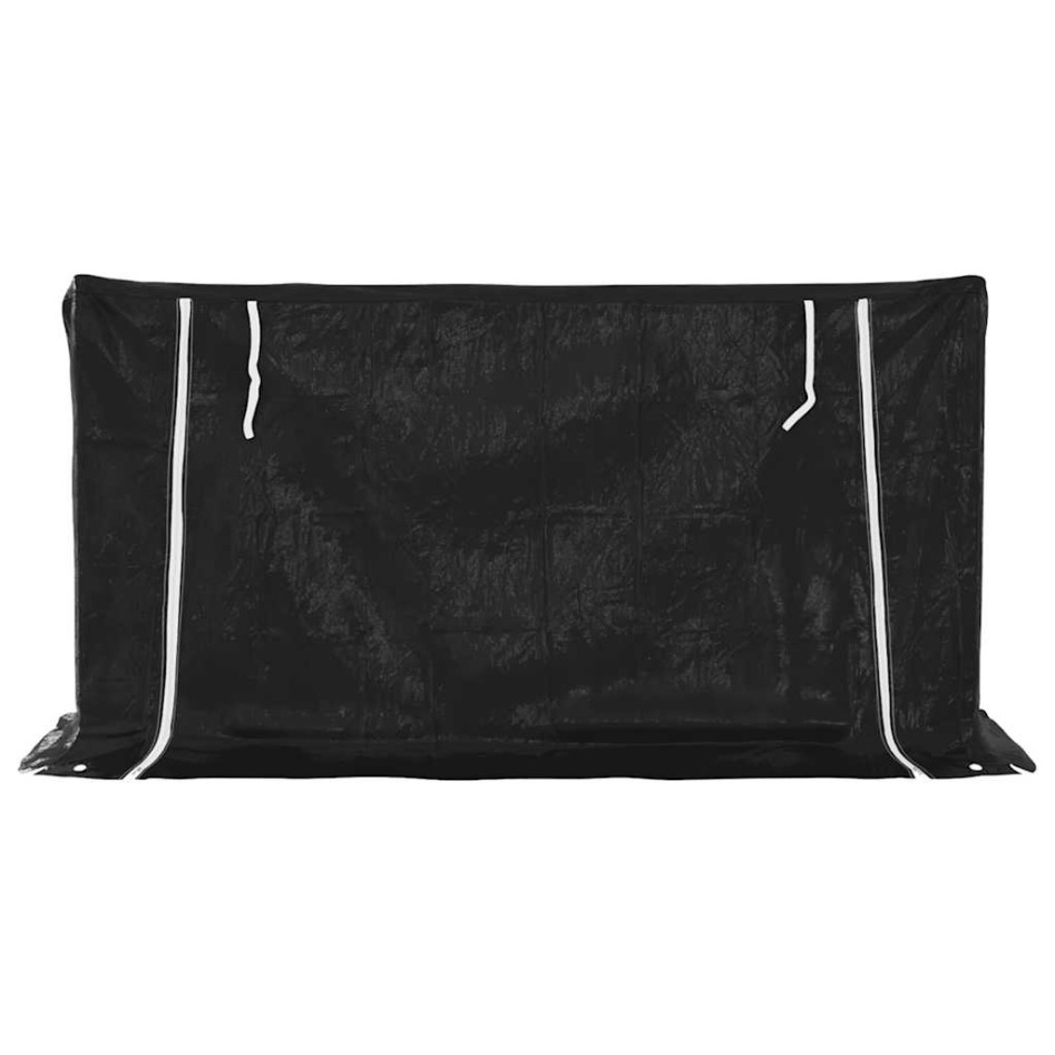 Leñero cubierta lluvia 200,5x60,5x110,5 cm acero