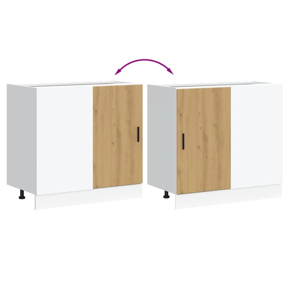 Mueble bajo para fregadero madera de ingeniería roble