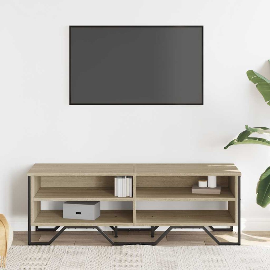 Mueble de TV madera de ingeniería roble Sonoma 122x34x41