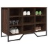 Zapatero de madera de ingeniería roble ahumado 90x38x61,5