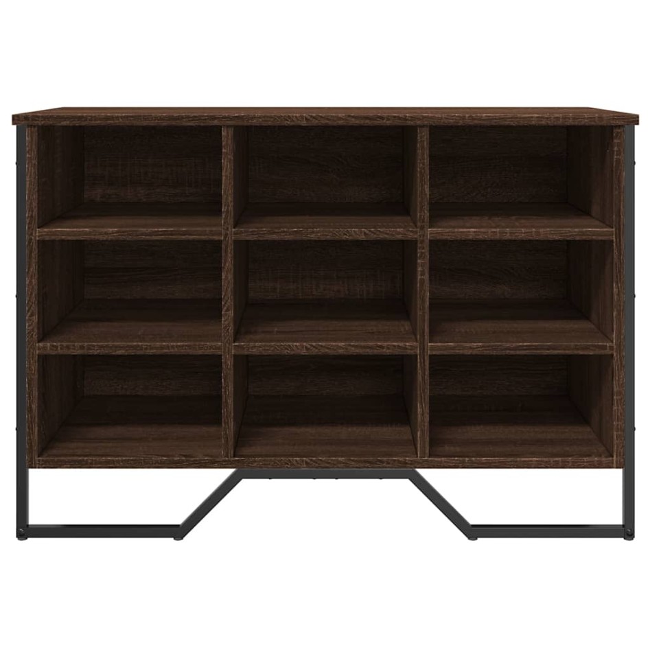 Zapatero de madera de ingeniería roble ahumado 90x38x61,5