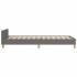 Estructura de cama sin colchón tela gris oscuro 80x200
