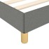 Estructura de cama sin colchón tela gris oscuro 80x200