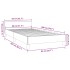 Estructura de cama sin colchón tela gris oscuro 80x200