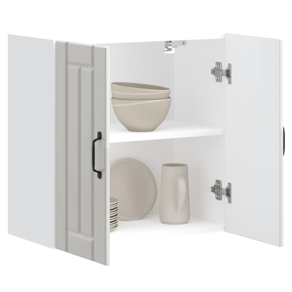 Armario de pared de cocina Lucca blanca de alto