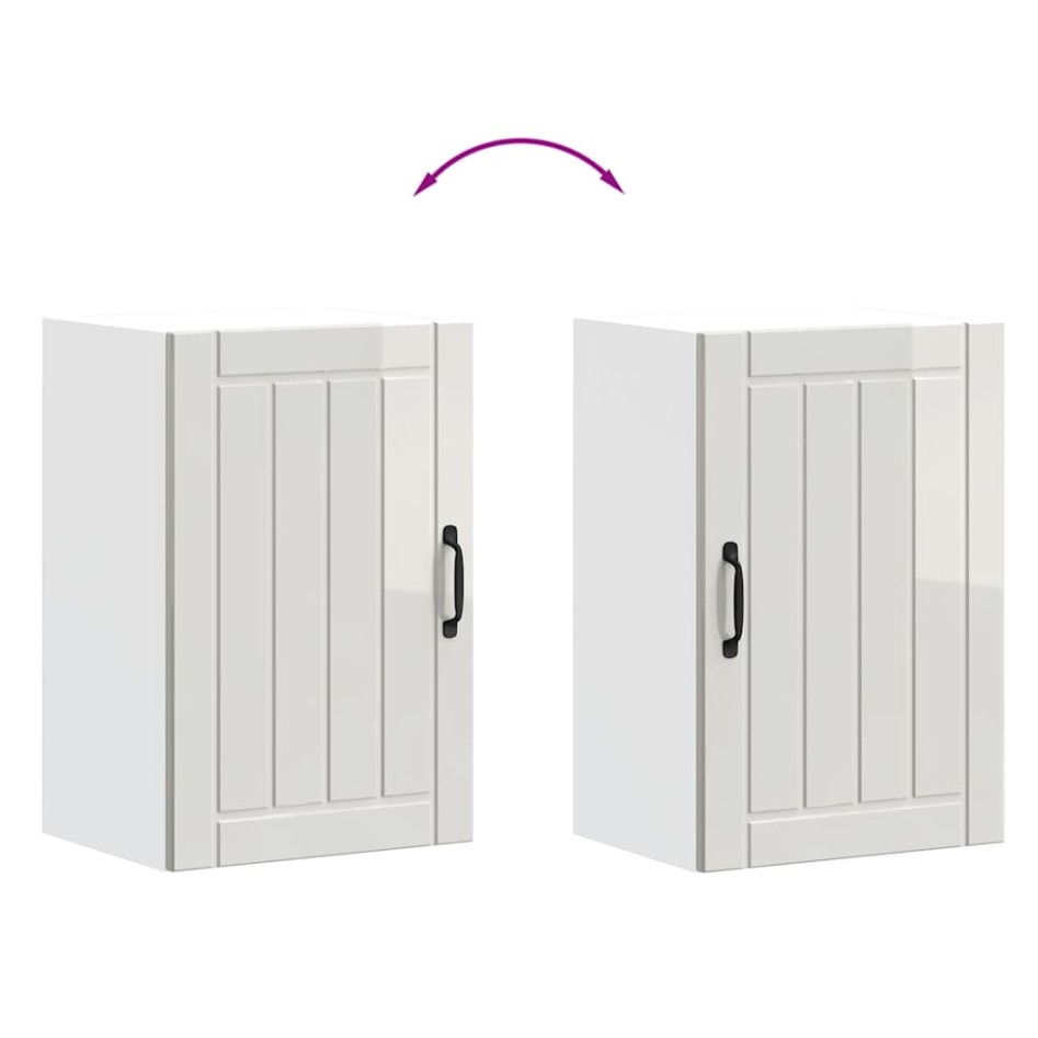 Armario de pared de cocina Lucca blanca de alto