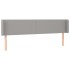 Cabecero de tela gris claro 203x16x78/88