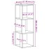 Mueble esquina madera contrachapada madera antigua 33x33x100