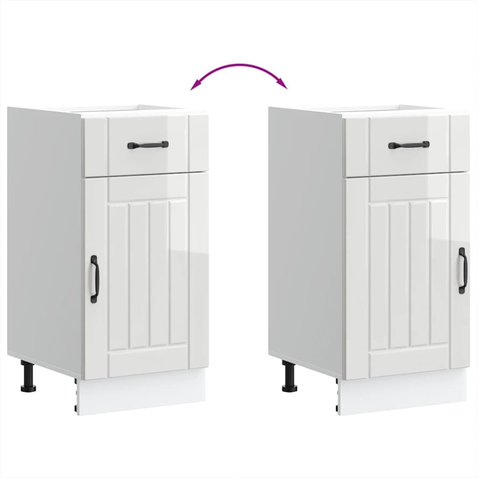 Mueble bajo de cocina Lucca blanca de alto