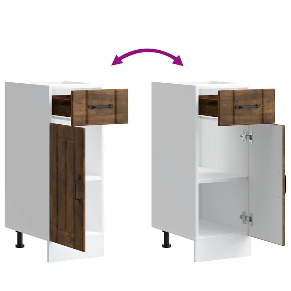 Mueble bajo de cocina Lucca roble