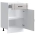 Mueble bajo de cocina Lucca madera contrachapada gris