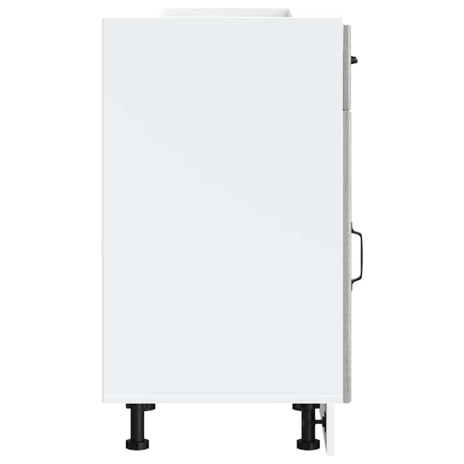 Mueble bajo de cocina Lucca madera contrachapada gris