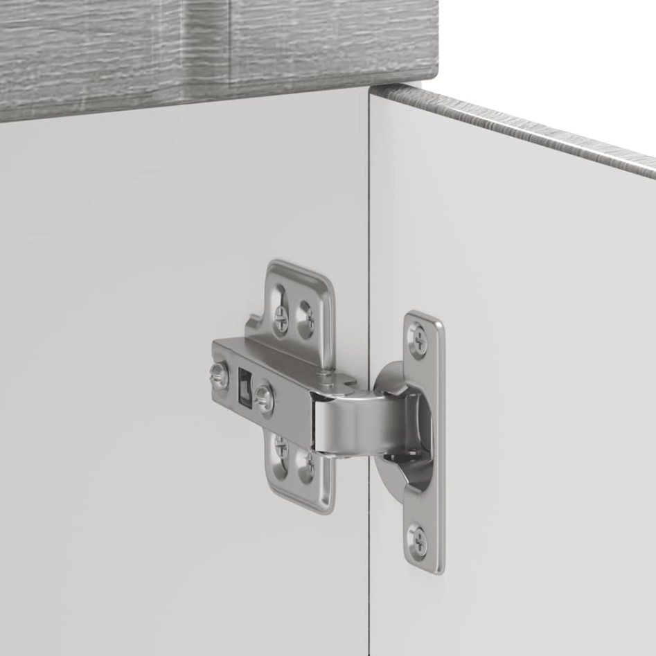 Mueble bajo de cocina Lucca madera contrachapada gris