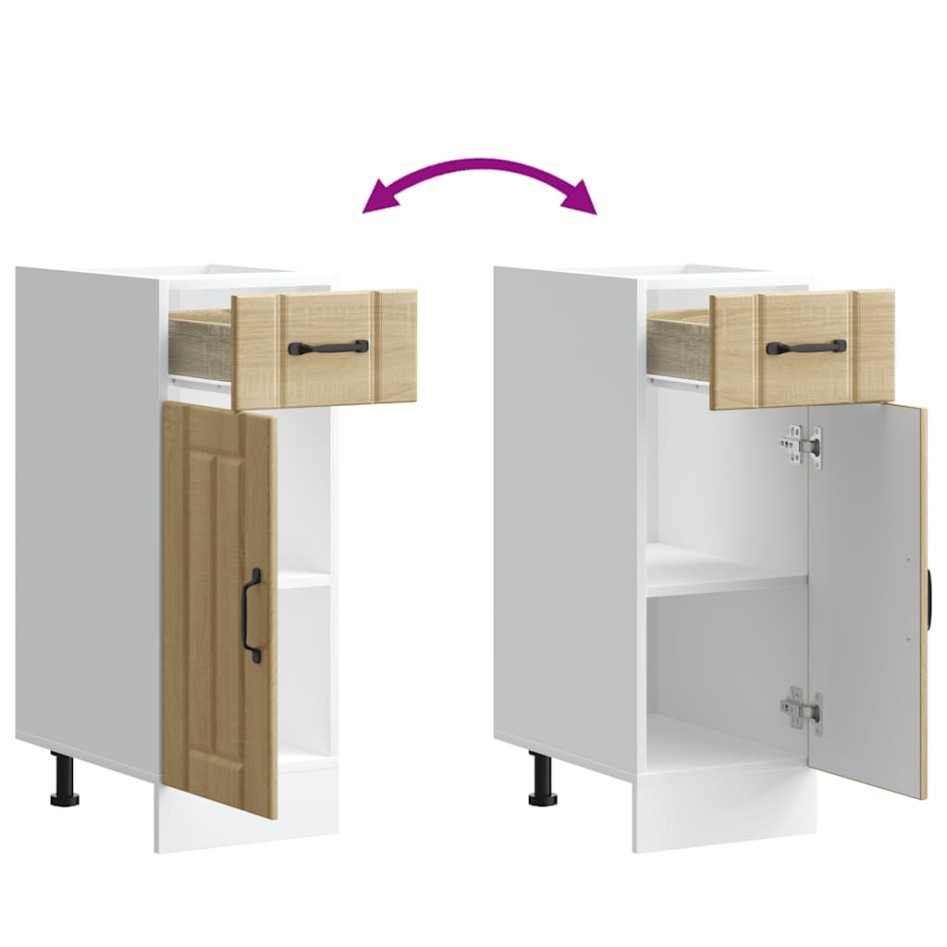 Mueble bajo de cocina Lucca roble