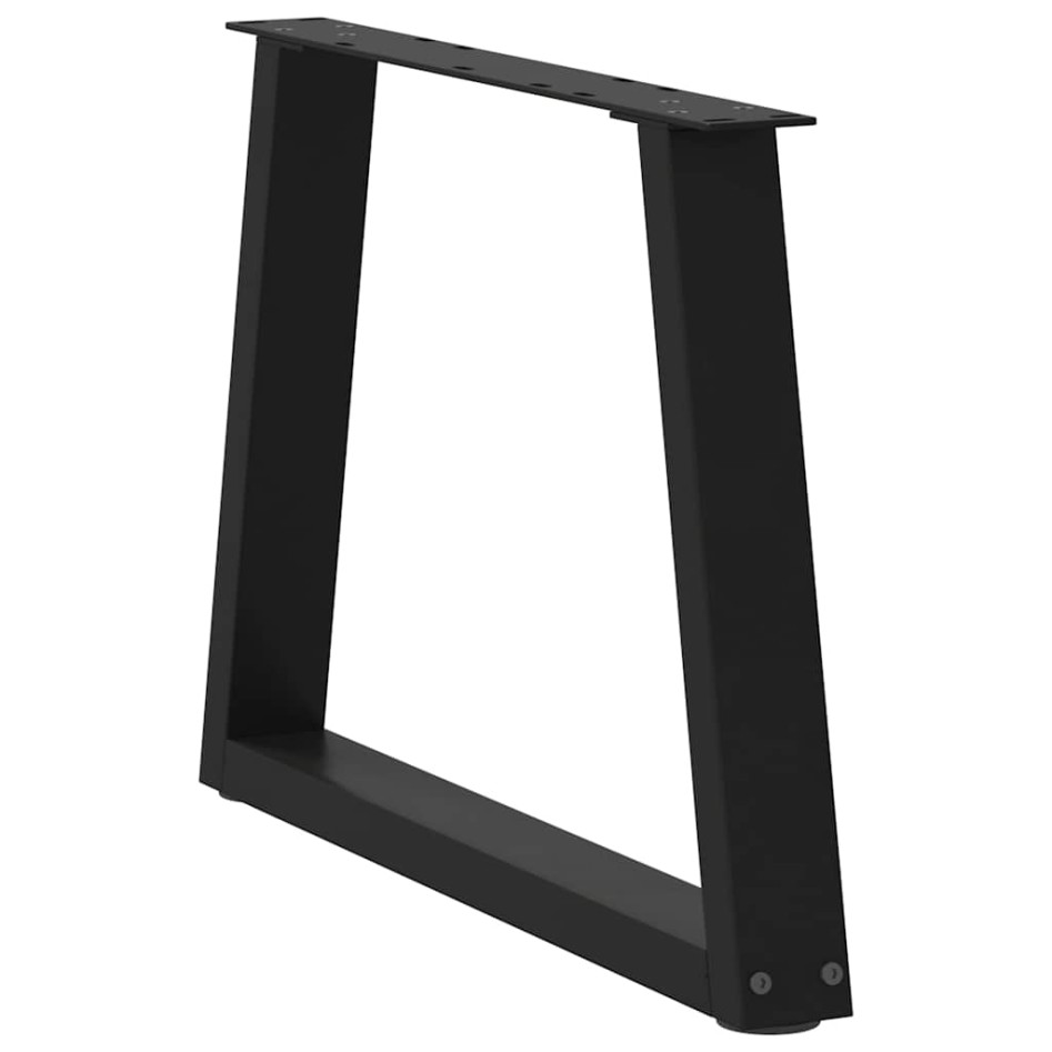 Patas para mesa de comedor forma V 2 uds negro 50x(42-43,3)