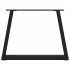 Patas para mesa de comedor forma V 2 uds negro 50x(42-43,3)
