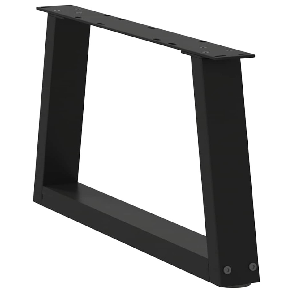 Patas para mesa de comedor forma V 2 uds negro 70x(30-31,3)