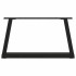 Patas para mesa de comedor forma V 2 uds negro 70x(30-31,3)