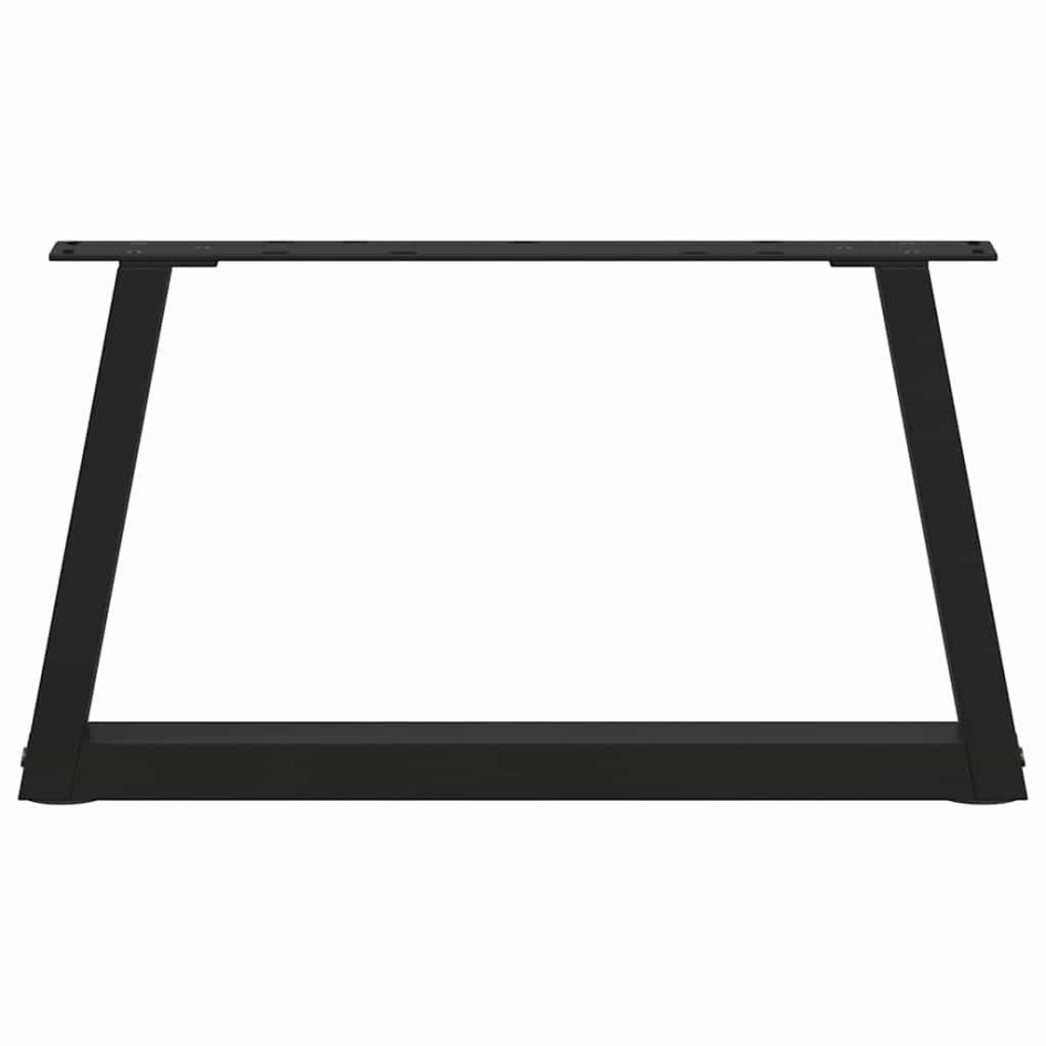 Patas para mesa de comedor forma V 2 uds negro 70x(30-31,3)