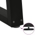 Patas para mesa de comedor forma V 2 uds negro 70x(30-31,3)