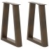 Patas mesa de comedor en forma de V 2 uds acero natural