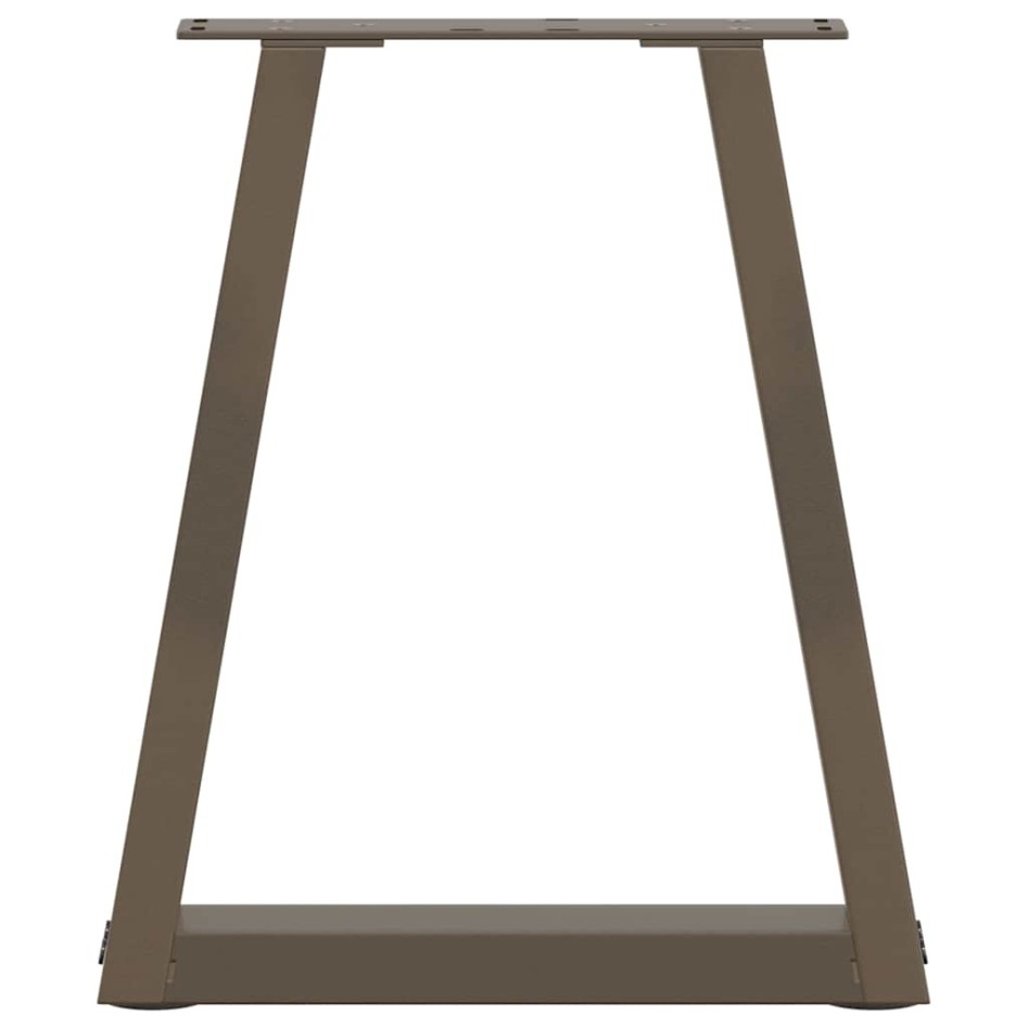 Patas mesa de comedor en forma de V 2 uds acero natural