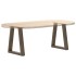 Patas mesa de comedor en forma de V 2 uds acero natural