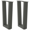 Patas para mesa de comedor en forma de V 2 uds antracita acero