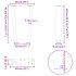 Patas para mesa de comedor en forma de V 2 uds antracita