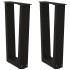 Patas para mesa de comedor en forma de V 2 uds acero