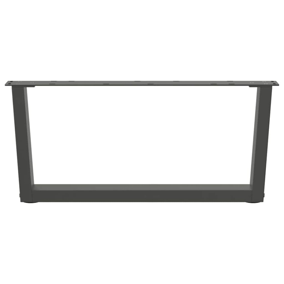 Patas para mesa comedor forma V 2 uds antracita 70x(30-31,3)