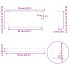 Patas para mesa comedor forma V 2 uds antracita 70x(30-31,3)