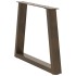 Patas para mesa de comedor forma de V 2 uds acero natural