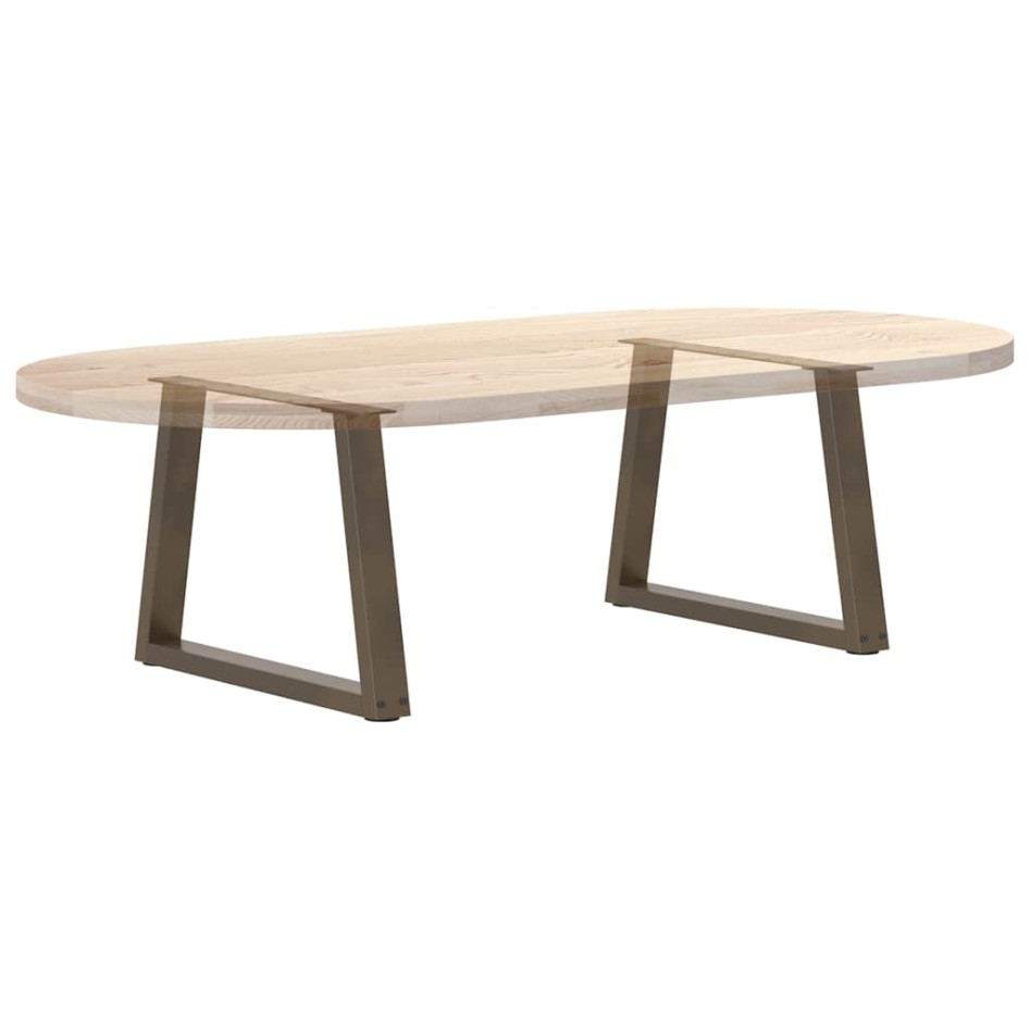 Patas para mesa de comedor forma de V 2 uds acero natural