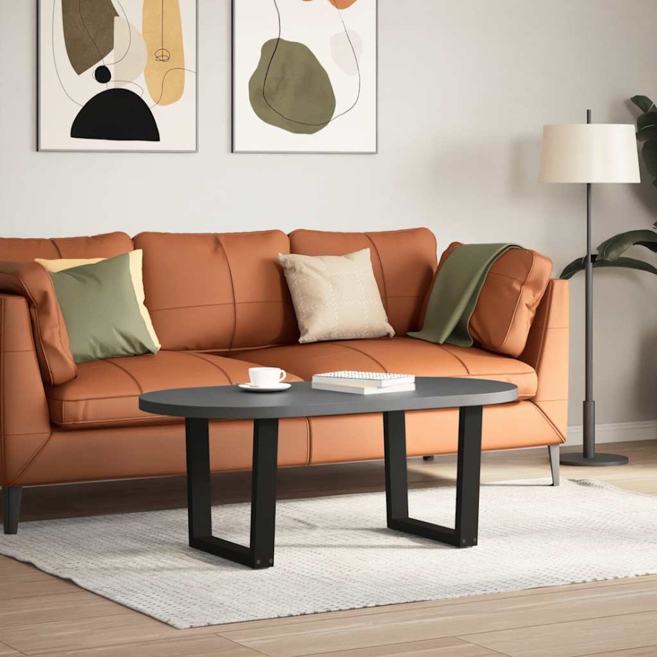 Patas para mesa de comedor forma V 2 uds negro 60x(42-43,3)