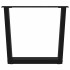 Patas para mesa de comedor forma V 2 uds negro 60x(42-43,3)