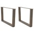 Patas para mesa de comedor forma de V 2 uds acero natural