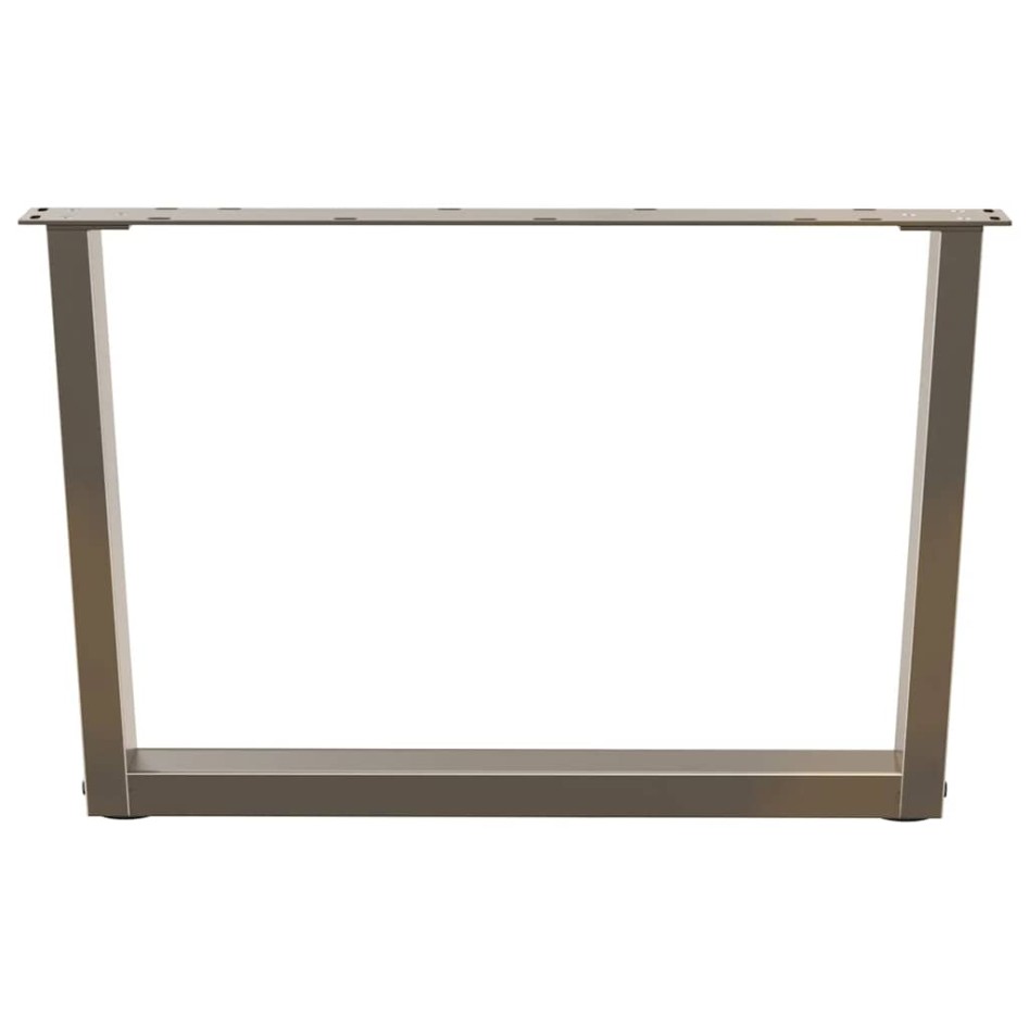 Patas para mesa de comedor forma de V 2 uds acero natural