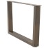 Patas para mesa de comedor forma de V 2 uds acero natural