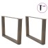 Patas para mesa de comedor forma de V 2 uds acero natural